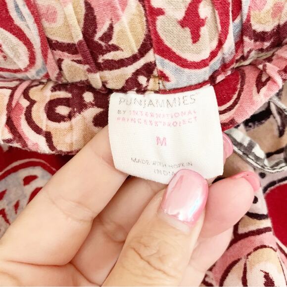 Punjammies by Sudara Red Paisley Sleep Shorts Medium - Picture 5 of 5